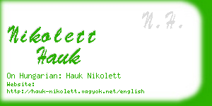 nikolett hauk business card